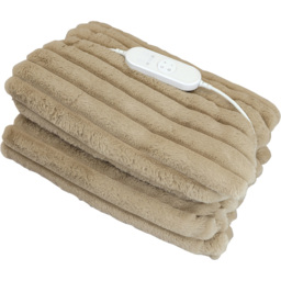 Igenix Beige Microfleece and Teddy Fleece Digital Control Heated Throw 160 x 130cm - Size: 160 x 130 x 10cm - Brown - Wilko - thumbnail 4