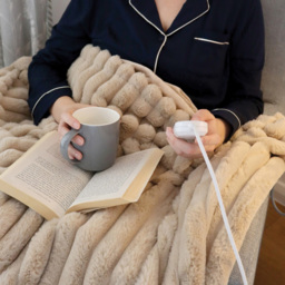Igenix Beige Microfleece and Teddy Fleece Digital Control Heated Throw 160 x 130cm - Size: 160 x 130 x 10cm - Brown - Wilko - thumbnail 3