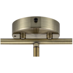 Cosylyte Milan Bathroom 3 Light Antique Brass Ribbed Glass Spotlight - Size: 60 x 20 x 20cm - Gold - Wilko - thumbnail 6