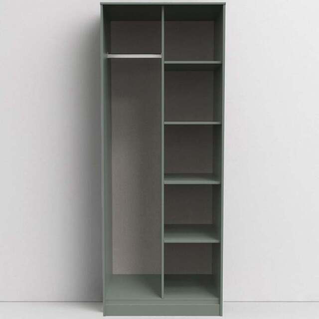 Crowndale Diamond Ready Assembled Reed Green Tall Open Wardrobe - Size: Doorless - Wilko - image 1