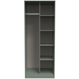 Crowndale Diamond Ready Assembled Reed Green Tall Open Wardrobe - Size: Doorless - Wilko - thumbnail 4