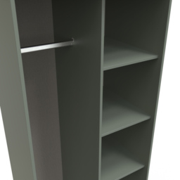 Crowndale Diamond Ready Assembled Reed Green Tall Open Wardrobe - Size: Doorless - Wilko - thumbnail 6