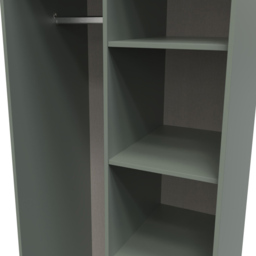 Crowndale Diamond Ready Assembled Reed Green Tall Open Wardrobe - Size: Doorless - Wilko - thumbnail 7