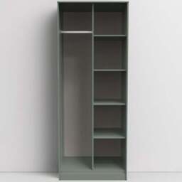 Crowndale Diamond Ready Assembled Reed Green Tall Open Wardrobe - Size: Doorless - Wilko - thumbnail 1