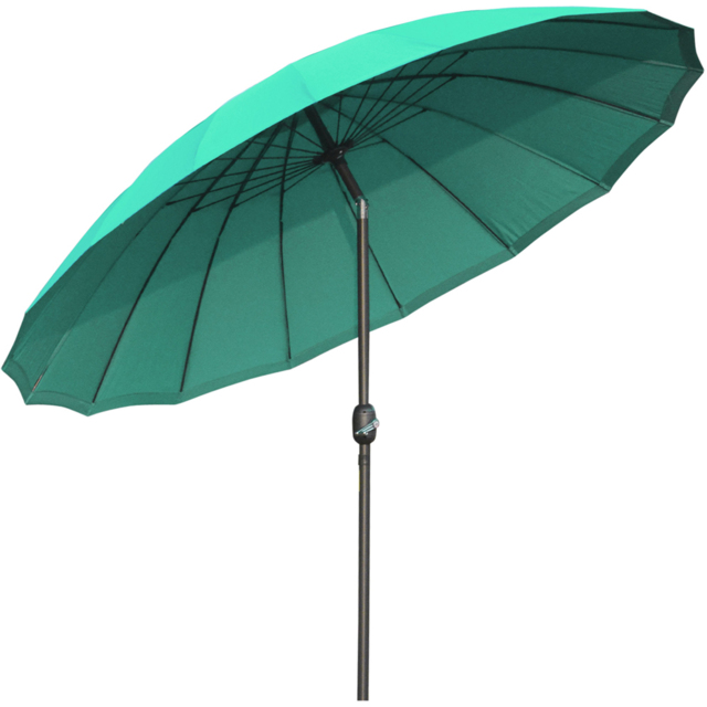 Outsunny Green Crank and Tilt Parasol 2.6m - Size: 3m - Wilko - image 1