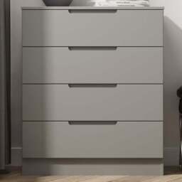 Crowndale Milan 4 Drawer Dusk Grey Chest of Drawers Ready Assembled - Wilko - thumbnail 1