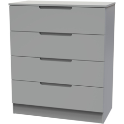 Crowndale Milan 4 Drawer Dusk Grey Chest of Drawers Ready Assembled - Wilko - thumbnail 5