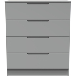Crowndale Milan 4 Drawer Dusk Grey Chest of Drawers Ready Assembled - Wilko - thumbnail 3