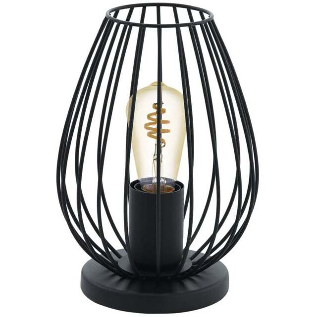 EGLO Newtown Black Vintage Table Lamp - Size: 16.0 x 16.0 x 23.0cm - Wilko - image 1