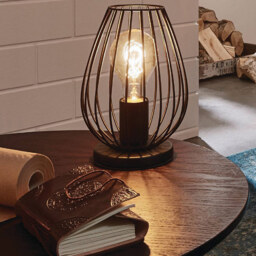 EGLO Newtown Black Vintage Table Lamp - Size: 16.0 x 16.0 x 23.0cm - Wilko - thumbnail 3