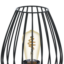 EGLO Newtown Black Vintage Table Lamp - Size: 16.0 x 16.0 x 23.0cm - Wilko - thumbnail 4