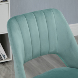Portland Green Velvet Swivel Office Chair - Size: 49 x 60 x 91cm - Wilko - thumbnail 4