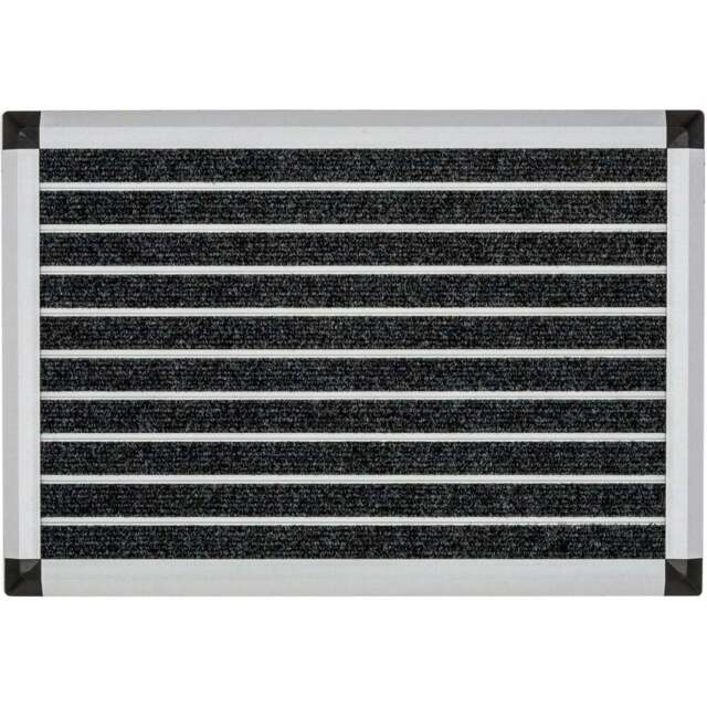 Floortex Doortex Alumat Grey Indoor Doormat 40 x 60cm - Size: 60 x 40 x 1.2cm - Wilko - image 1