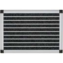 Floortex Doortex Alumat Grey Indoor Doormat 40 x 60cm - Size: 60 x 40 x 1.2cm - Wilko