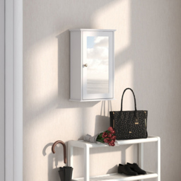 Costway Single Door White Bathroom Medicine Cabinet with Mirror - Size: 61 x 40 x 9cm - Wilko - thumbnail 6
