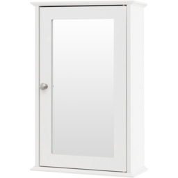 Costway Single Door White Bathroom Medicine Cabinet with Mirror - Size: 61 x 40 x 9cm - Wilko - thumbnail 4