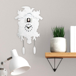 Walplus White Vintage Cuckoo Clock 37cm - Size: 30 x 13 x 1cm - Wilko - thumbnail 4