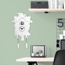 Walplus White Vintage Cuckoo Clock 37cm - Size: 30 x 13 x 1cm - Wilko - thumbnail 3