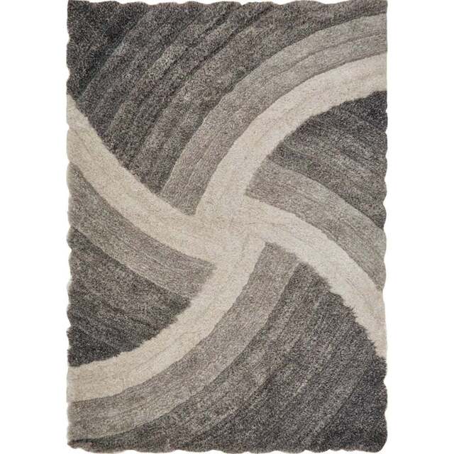 DS Living Stella Grey Ultra Plush Rug 160 x 230cm - Wilko - image 1