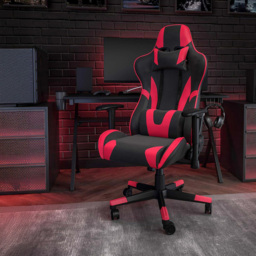 FWStyle X20 Black and Red Faux Leather Racer Style Deluxe Gaming Chair - Size: 129.5 x 73.6 x 73.6cm - Wilko - thumbnail 5