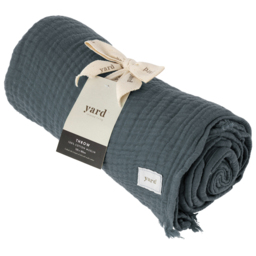 Yard Lark Dusk Muslin Cotton Throw 130 x 180cm - Size: 180 x 130cm - Black - Yard Living - Wilko - thumbnail 4