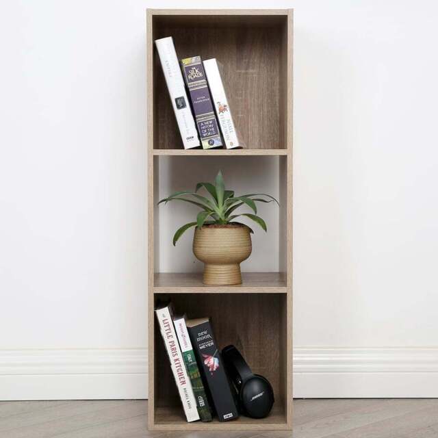 Jane 3 Shelf Oak Cube Storage Unit - Brown - Home Garden Direct - Wilko - image 1