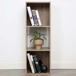 Jane 3 Shelf Oak Cube Storage Unit - Brown - Home Garden Direct - Wilko - thumbnail 1