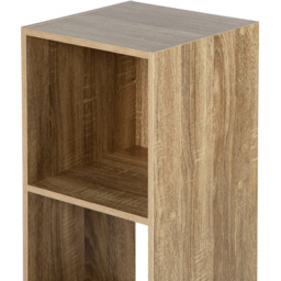 Jane 3 Shelf Oak Cube Storage Unit - Brown - Home Garden Direct - Wilko - thumbnail 7
