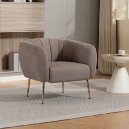 Artemis Home Stanton Brown Fabric Shell Accent Chair - Size: Single - Wilko - thumbnail 5
