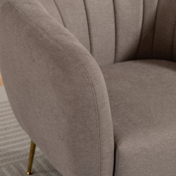 Artemis Home Stanton Brown Fabric Shell Accent Chair - Size: Single - Wilko - thumbnail 3
