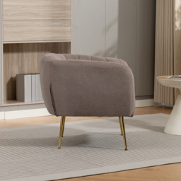 Artemis Home Stanton Brown Fabric Shell Accent Chair - Size: Single - Wilko - thumbnail 6