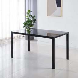 Kosy Koala 6 Seater Glass and Velvet Tufted Dining Set Black - Wilko - thumbnail 3