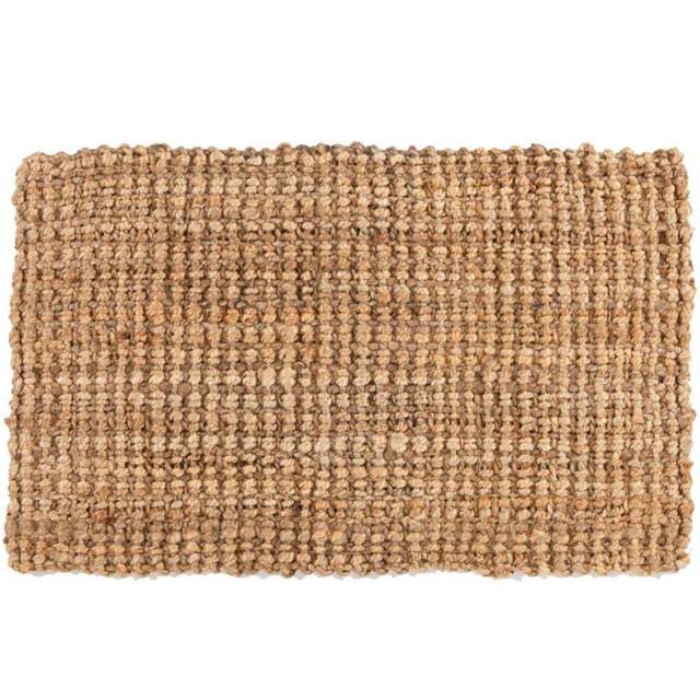 Whitefield Natural Handwoven Jute Boucle Doormat 45 x 75cm - Brown - Wilko - image 1