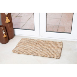 Whitefield Natural Handwoven Jute Boucle Doormat 45 x 75cm - Brown - Wilko - thumbnail 5