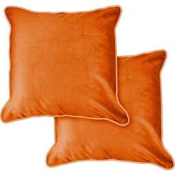 Serene Plush Velvet Burnt Orange Cushion Cover 43 x 43cm - Wilko