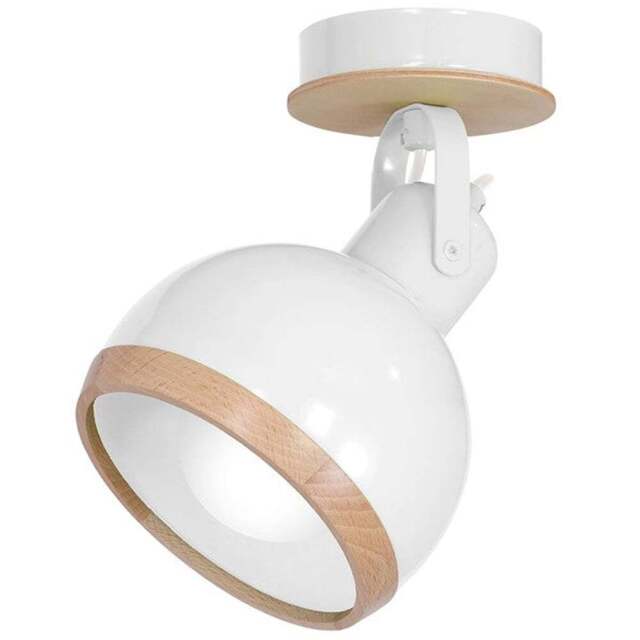 Milagro White Oval Ceiling Lamp 230V - Size: 18 x 18 x 22cm - Wilko - image 1