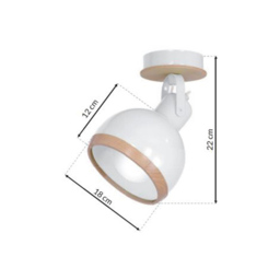 Milagro White Oval Ceiling Lamp 230V - Size: 18 x 18 x 22cm - Wilko - thumbnail 7