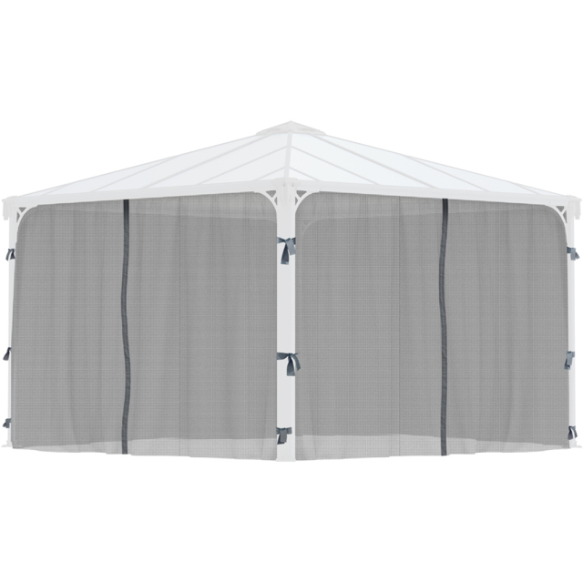 Palram Canopia 2.14 x 3.68m Square Gazebo Net - Grey - Wilko - image 1