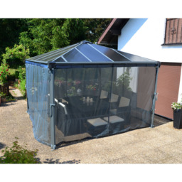 Palram Canopia 2.14 x 3.68m Square Gazebo Net - Grey - Wilko - thumbnail 4
