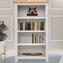 Argenta 4 Shelf Light Grey Bookcase - Wilko - thumbnail 1