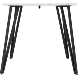 Seconique Marlow 4 Seater Dining Table White Marble Effect - Wilko - thumbnail 5