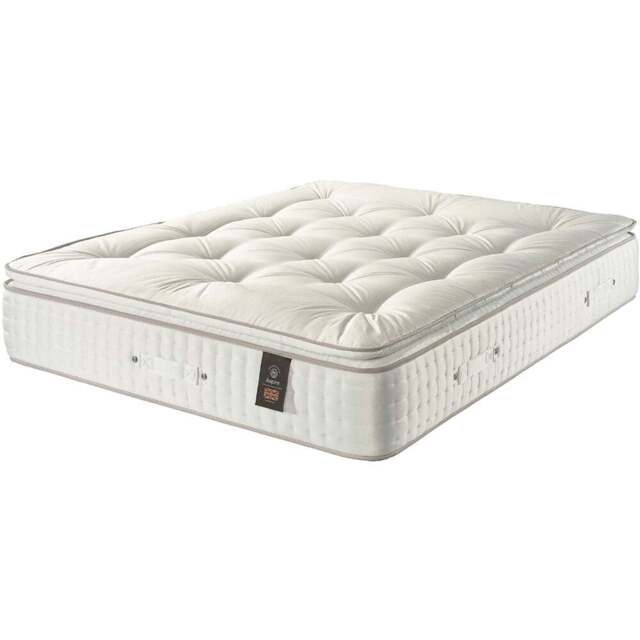 Aspire King Size Natural Pillow Top Micro Spring Pocket Mattress - White - Wilko - image 1
