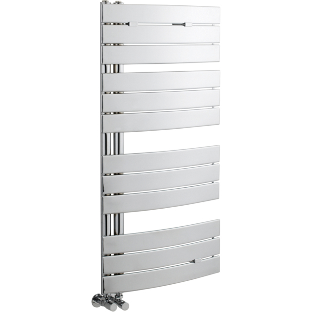 nuie Elgin Chrome Heated Towel Rail 1080 x 550mm - Size: 10.8 x 5.5 x 0.85cm - Silver - Wilko - image 1