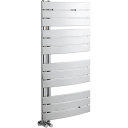 nuie Elgin Chrome Heated Towel Rail 1080 x 550mm - Size: 10.8 x 5.5 x 0.85cm - Silver - Wilko