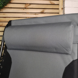 Samuel Alexander Grey and Black Multi-Position Chair Lounger Set of 2 - Size: 1 Seater - Wilko - thumbnail 7