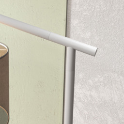 Portland Grey 350 Degree Rotating Floor Lamp with LED Bulb - Size: 165 x 35 x 63cm - Wilko - thumbnail 7