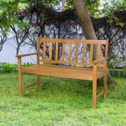 Costway 2 Seater Wooden Patio Bench with Armrests - n/a - Wilko - thumbnail 4