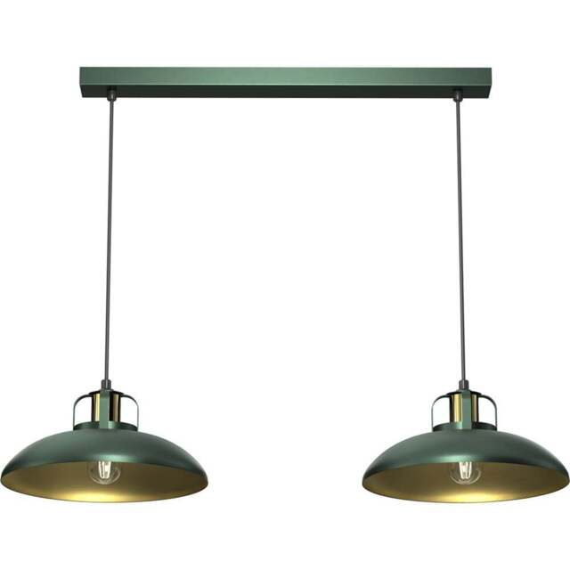 Milagro Felix Green 2 Pendant Lamp 230V - Size: 29 x 75 x 90cm - Wilko - image 1