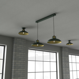 Milagro Felix Green 2 Pendant Lamp 230V - Size: 29 x 75 x 90cm - Wilko - thumbnail 4