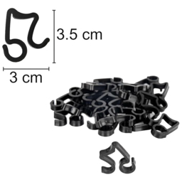 Shatchi Black Outdoor Gutter Hooks 24 Pack - Size: 35 x 1.5 x 25cm - Wilko - thumbnail 5